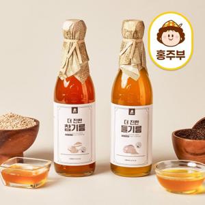 홍주부 더 진한 참기름 350ml+들기름350ml 선물세트