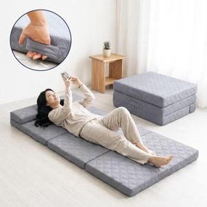베개형 3단 단단한 접이식 매트리스 토퍼 바닥 7cm 슈퍼 싱글(SS)