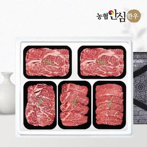 갤러리아_[농협안심한우] 1등급 한우 선물세트 구이3호 2kg (등/등/채/안/