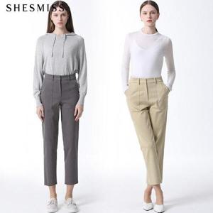 [쉬즈미스][쉬즈미스(SHESMISS)] 스티치 포켓 코튼 배기 팬츠
