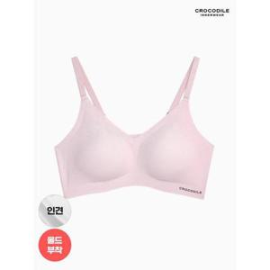 [크로커다일 이너웨어]뉴 라이크라 인견쉘론 몰드부착 스트랩 1종 핑크베이지