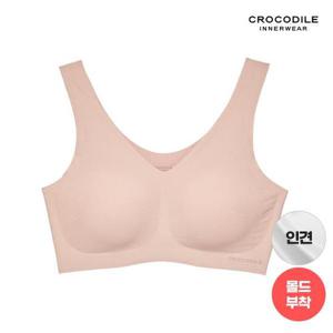[크로커다일 이너웨어]라이크라 인견쉘론 V넥 심리스브라 1종 CDWBR4N06A