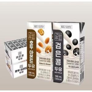건국두유 48팩 (검은콩 두유 24팩 + 호두아몬드 두유 24팩)