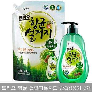 원룸생활 트리오 항균 천연피톤치드 750ml용기 3개