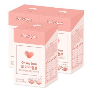 데일리원 오 마이 철분 비헴철 고함량 철분제 2g X 30포 3통