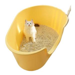 [BZJL4ZY9_4C]고양이 넓은 오픈형 화장실 대형 1P 변기통