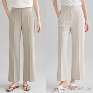 디노테 쿨스판 세미와이드팬츠 여성여름바지 와이드슬랙스 WFOJ4NP