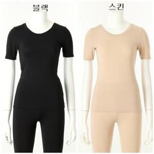 [비너스]비너스 여성 내복 상의 단품 모달100수 극세사  반팔 상의 내복 VLG5081A 2컬러 중 택1