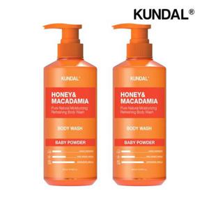 [쿤달]쿤달 허니 앤 마카다미아 퓨어 바디워시 베이비파우더 500ml 2개