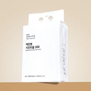 [키다리아저씨] 뽑아쓰는 백만봉 키친&핸드타올 5팩(300매/1팩)+ 후크1개