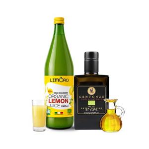 이탈리아 100% 유기농 레몬즙 NFC 착즙 레몬수 1L+유기농 엑스트라버진 올리브오일 250ml