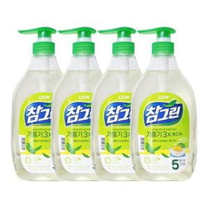참그린 주방세제 녹차 기름기 뽀드득 용기 1kg x4
