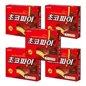 [롯데] 초코파이 420g(12입) 5곽 과자