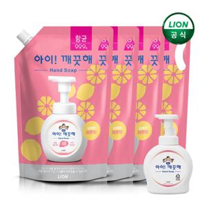 아이깨끗해 레몬 리필 1.8L x 4개 + 레몬 490ml 공용기 x 1개