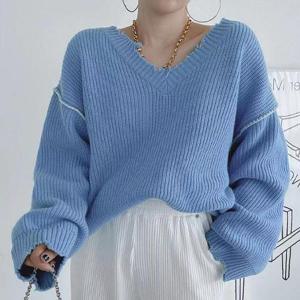 [렐라웨어]메이아 빈티지 브이넥 니트 4color