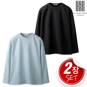 [해리슨] 2SET SS 링클프리 리버플 라운드 긴팔티 WMS1002