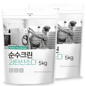 [단독! 온라인최저가][24년 표백제판매1위]순수크린 과탄산소다 파우치 5kg x 2개 산소계표백제