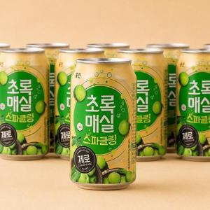 웅진 초록매실 스파클링 제로 캔 350ml 24개