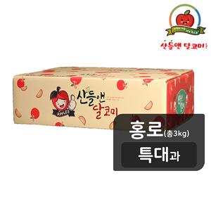 [홍로][특대과] 산들앤 달코미 세척사과 1 box,  3kg
