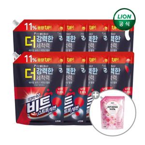 비트 액체세제 스트롱세븐 2.22L 리필 x 8개 + 포린스 핑크로즈 2L  x 1개