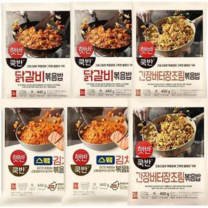 쿡반 버터장조림볶음밥400G 2팩+닭갈비볶음440g 2팩+스팸김치볶음밥440g 2팩