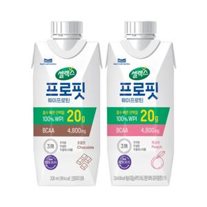 셀렉스 프로핏 웨이프로틴 드링크 2종(초콜릿/복숭아)(WPI) 330ml 24팩