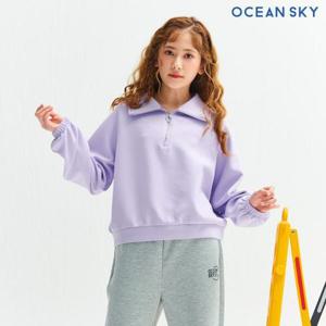 [오션스카이]여아 반집업 자수 맨투맨 티셔츠-CEJG5167B0T