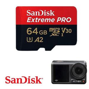 DJI 오즈모 액션 4 호환 액션캠 마이크로 SD 저장 카드 64GB WFN626P