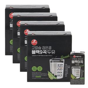 서울우유 고칼슘 검은콩 블랙9곡 두유 190ml 64팩-칼슘250mg 식물성 단백질