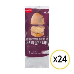 [더블유쇼핑]삼립 브라운브레드 60g(냉동) x 24개 / 부시맨 브레드_24482285_588397