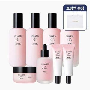 [참존][본사직영] 참인셀 리추얼 8종 (소프너2+에멀젼2+앰플1+크림1+아이크림2)+쇼핑백
