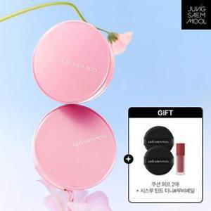 [핑크에디션] 정샘물 에센셜 스킨 누더 쿠션 (본품+리필)(퍼프2매+시스루틴트미니루비베일)