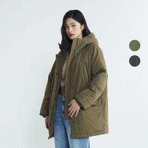 여성 중기장 후드 야상 다운점퍼 B234DW730P