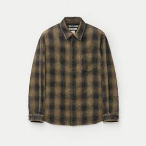 [ISLAND DENIM] 워싱 카키 체크셔츠(릴렉스핏) SASFW26421KHX