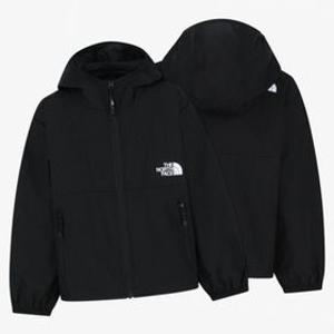 [매장판] 노스페이스 키즈 바람막이 경량 자켓 패커블 컴팩트 점퍼 블랙 NJ3LS12U