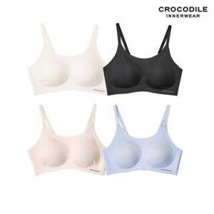 [크로커다일][브라+브라] 소프트핏 쉘론 스트랩 패드일체형 브라2종