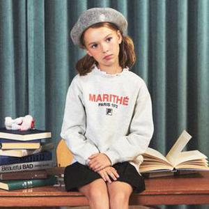 (공식) MFG X FILA KIDS SWEATSHIRT oatmeal