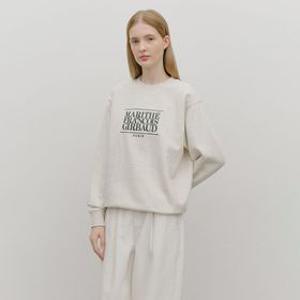 CLASSIC LOGO EMBROIDERY SWEATSHIRT BRUSHED oatmeal