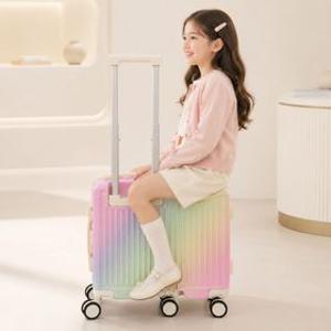 레인보우 유아 미니 라이딩 캐리어 백18인치 기내용 가방