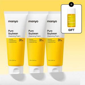 마녀공장 퓨어 소이빈 클렌징 폼 160ml 3개 세트 (+클렌징오일 25ml증정)