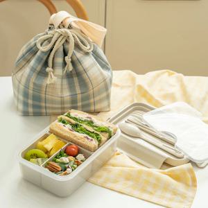 직장인 도시락통 소풍 도시락 피크닉 런치박스 다이어트 밀프랩 용기 수저포크세트+보냉백