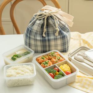 직장인 도시락통 소풍 도시락 런치박스 다이어트 밀프랩 용기 수저포크세트+보냉백+국용기 2개