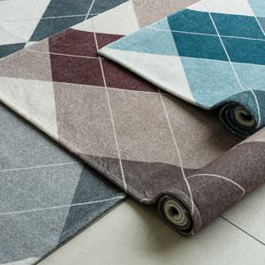모던 아가일 단모 소프트 러그 카페트 3color/4size
