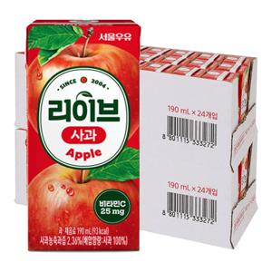서울우유 리이브 사과 190mlx48개
