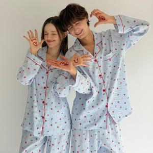 made 베리체리 긴팔 잠옷 세트 2size 커플 파자마 남녀공용 홈웨어