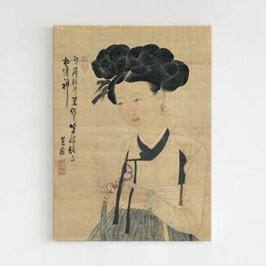 동양화 한국화 풍수 인테리어 그림 액자 미인도