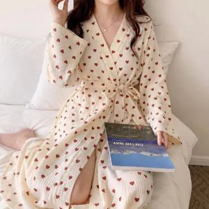레드하트 샤워가운 홈웨어 파자마