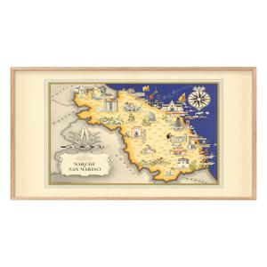 Marche e San Marino (1941) _ 이탈리아 일러스트 지도 빈티지 포스터