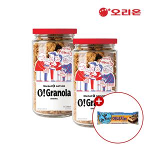 오!그래놀라 오리지널 280g x 2개 + 에너지바 40g 1p
