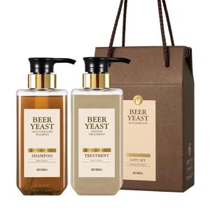 맥주효모 탈모샴푸+트리트먼트 선물세트(500ml+500ml)